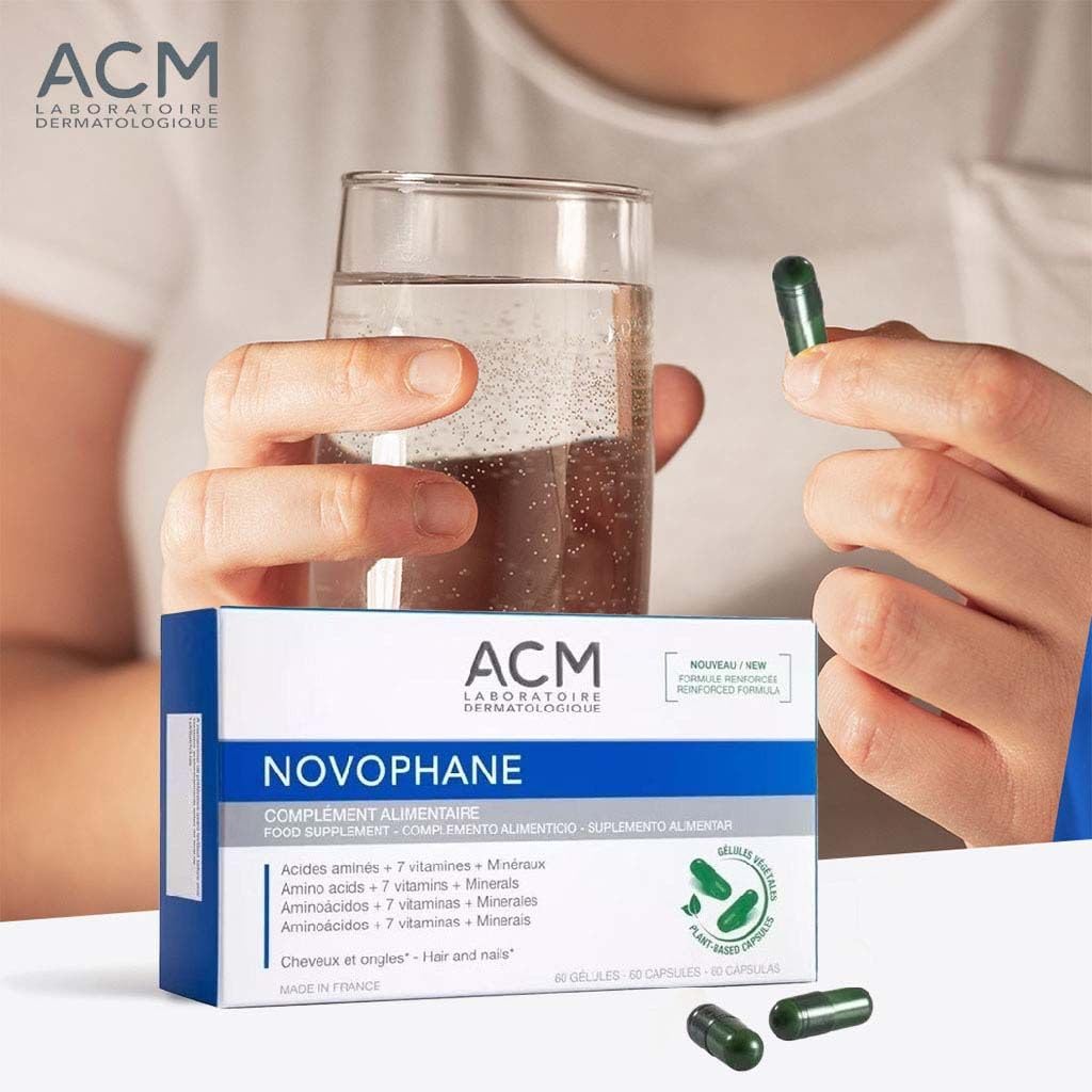 ACM Novophane capsules in hand conveying dose and portable convenience