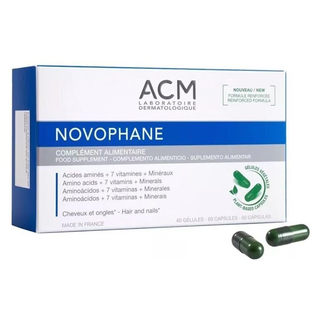 ACM Novophane front packaging showing product benefits and 60 capsules