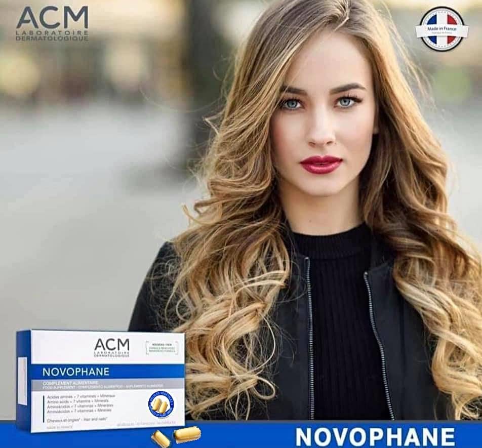 ACM Novophane nails before and after concept showing strengthened nails