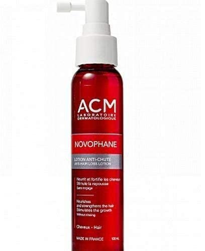 ACM Novophane lotion texture close-up showing lightweight formula for easy absorption