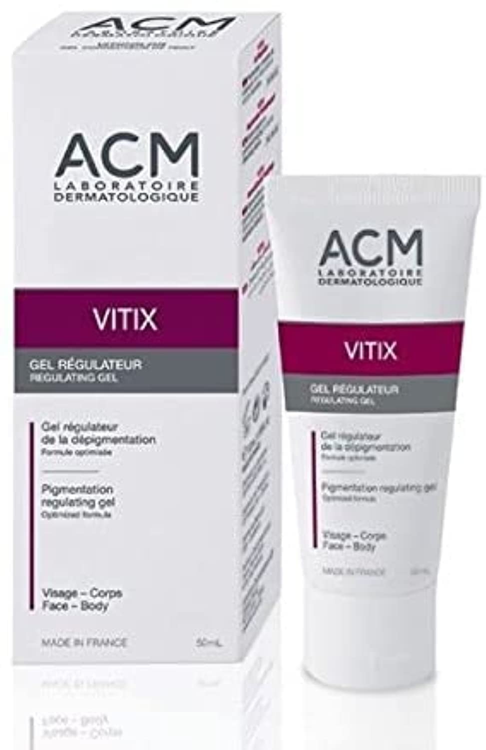 ACM Vitix Gel front packaging 50ml showing tube and labeling for easy identification and use