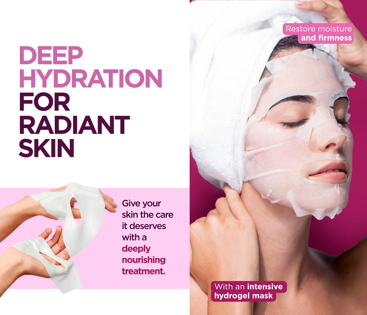 AcneEase single hydrogel mask unboxed showing soft texture and fit