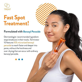 AcneFree being applied to a blemish demonstrating targeted spot control