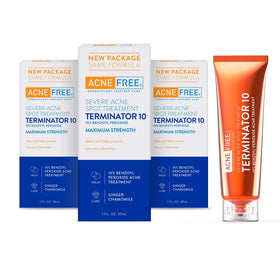 AcneFree front packaging showing product and benefit clear spot treatment