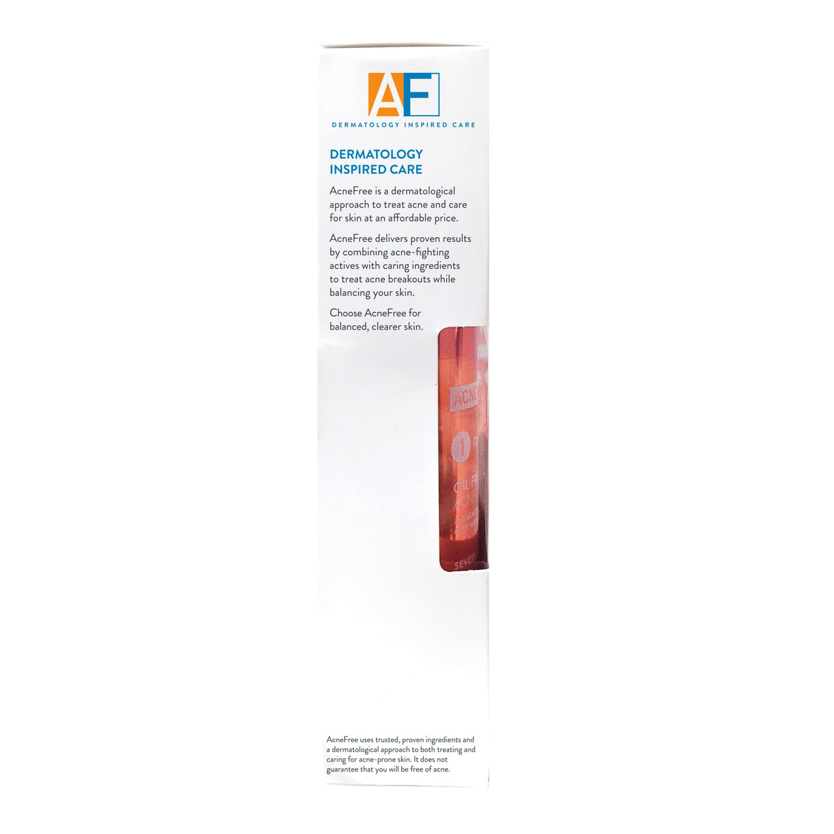 AcneFree all four products arranged to illustrate the AM and PM routine benefit