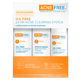 AcneFree kit beside common items for size comparison and portability
