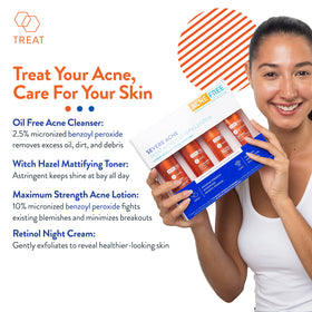 AcneFree benzoyl peroxide face wash pump dispensing clear gel for deep cleansing