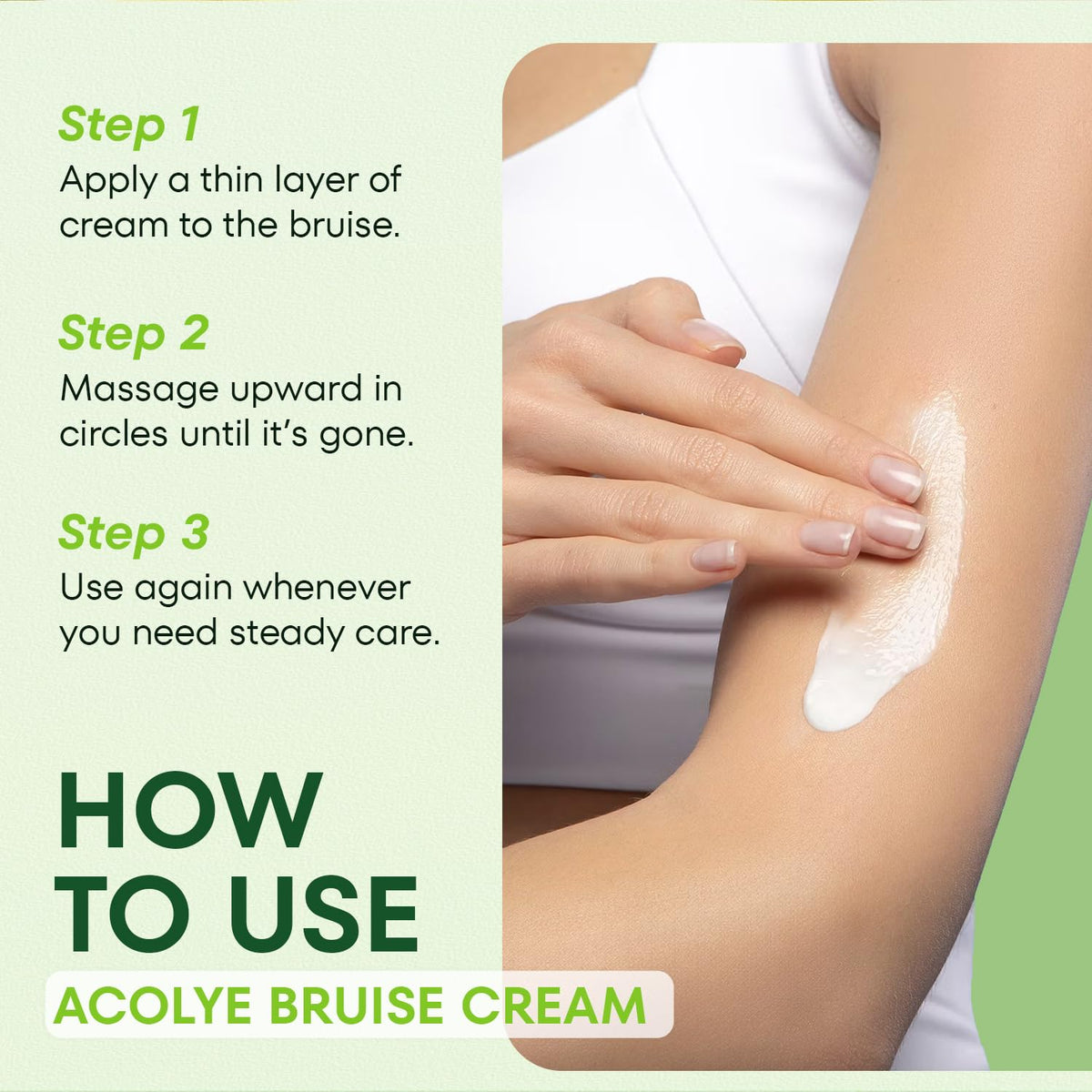 Acolye close-up of Centella and Arnica motifs to highlight soothing botanical benefit