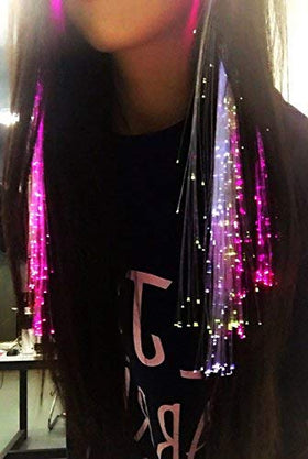 Acooe close-up fiber strands showing texture and dazzling light reflection