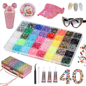 Acrridi front packaging showing full rhinestone kit and tools for quick start