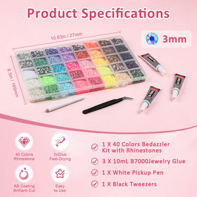 Acrridi open storage grid with forty color compartments for fast selection