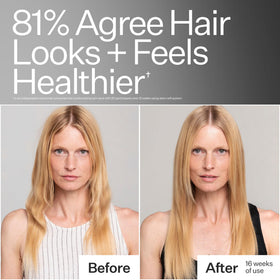 Act+Acre conditioner applied to damp hair in hand, demonstrates easy detangling