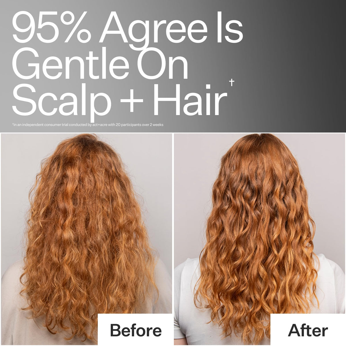 ACT+ ACRE in‑shower use being massaged into scalp for mineral removal