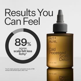 ACT+ ACRE applying oil to scalp illustrating targeted scalp care