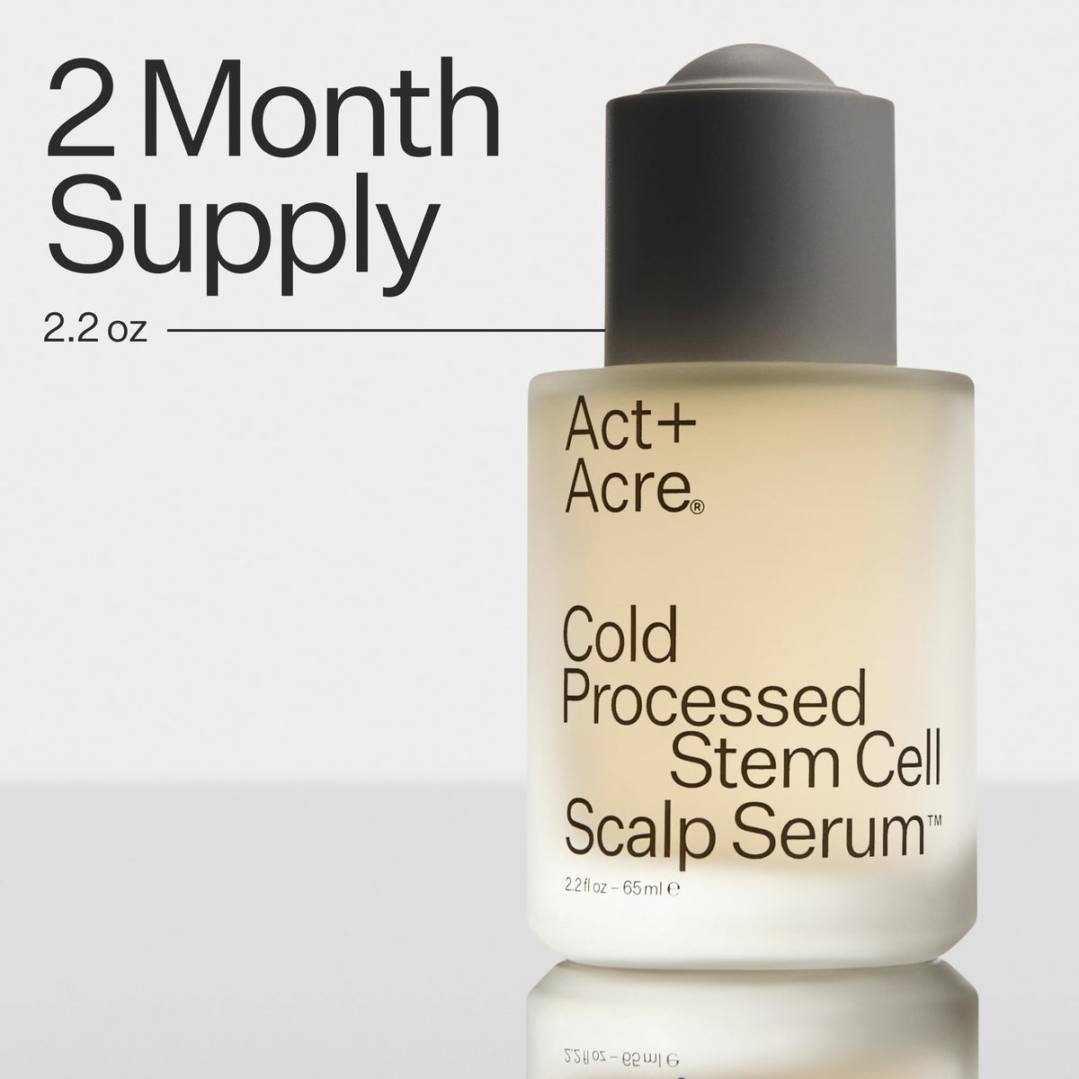 ACT+ ACRE product label close-up with ingredient list and vegan badge