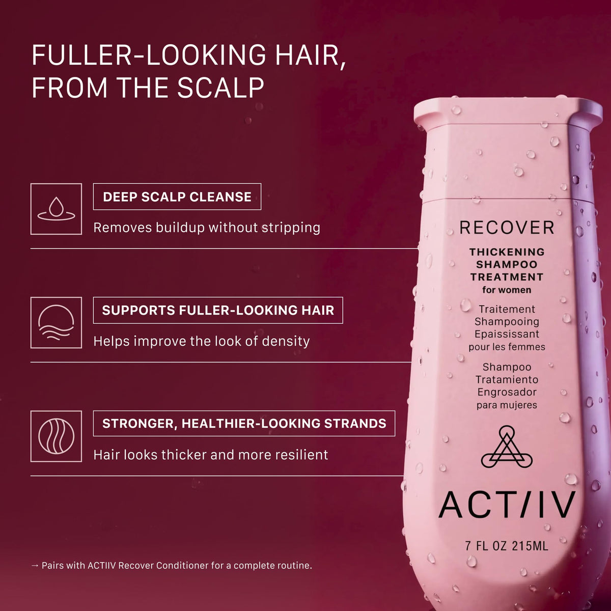 ACTIIV Recover back label ingredients panel for ingredient transparency