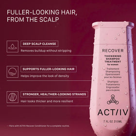 ACTIIV Recover back label ingredients panel for ingredient transparency