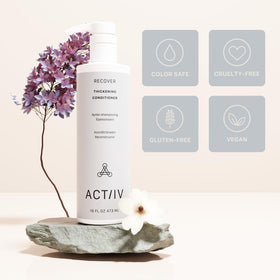 ACTIIV bottle in shower environment highlighting ease-of-use and daily routine