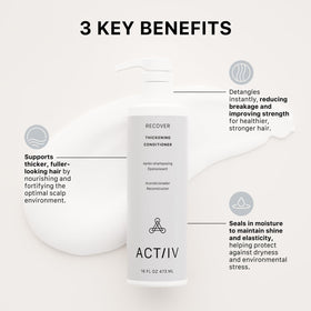 ACTIIV dispensing conditioner onto hand demonstrating smooth texture and control