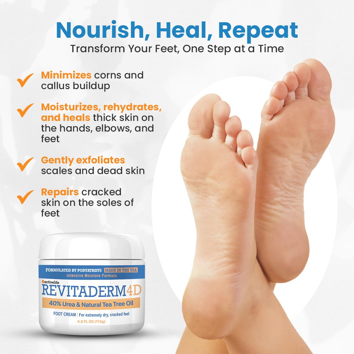 activelife Revitaderm pumice and brush included for effective exfoliation