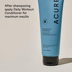Acure hair after wash close-up showing soft, manageable strands and hydrated look