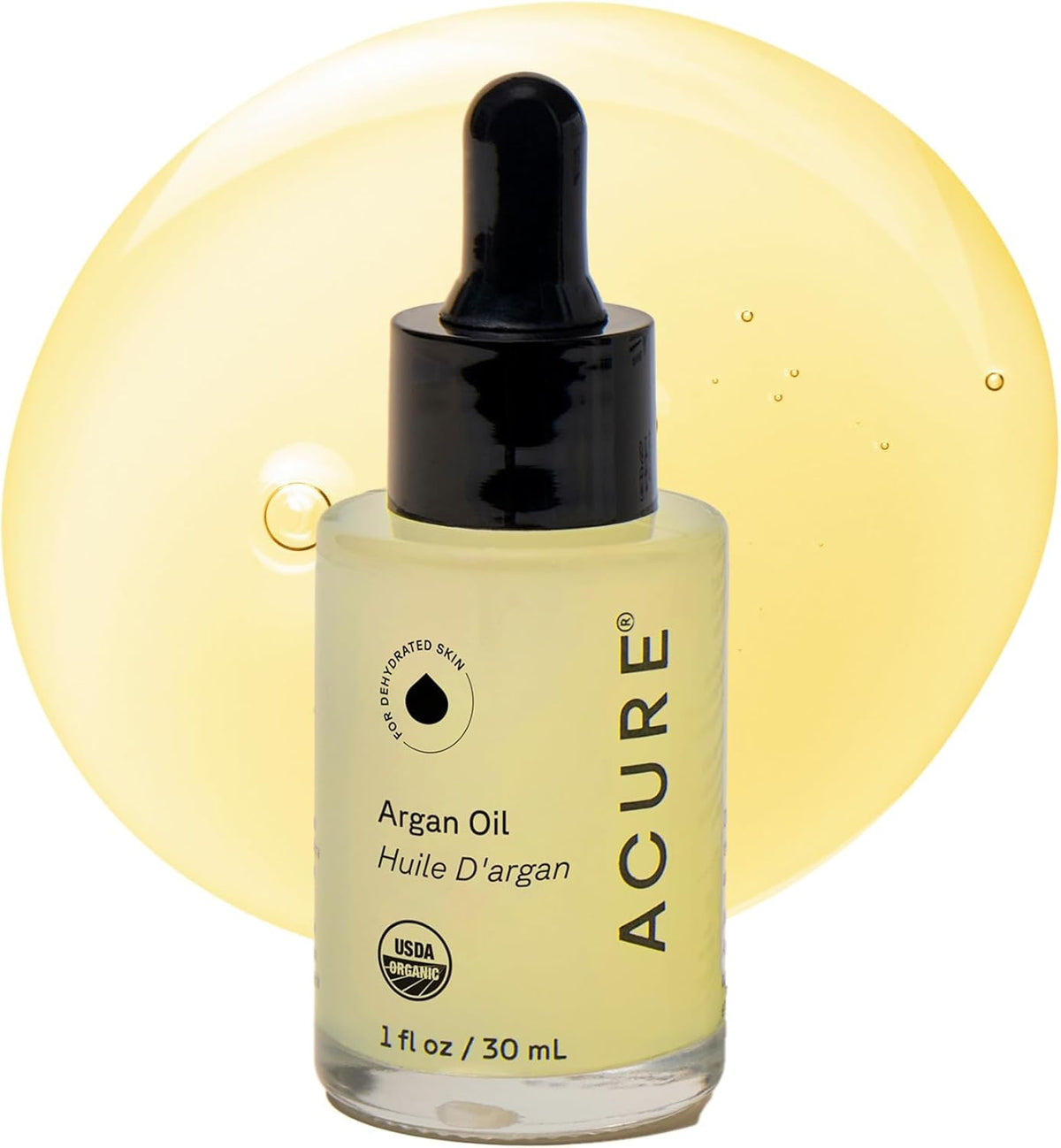 Acure front packaging showing clean bottle and cap for easy use
