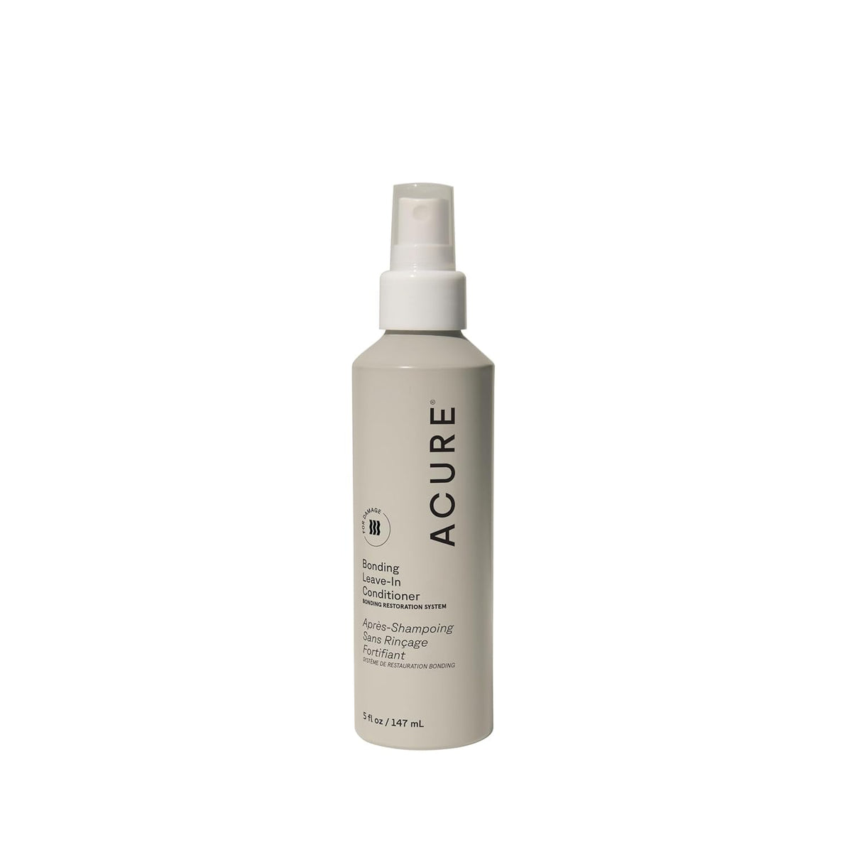 Acure bottle front packaging showing product branding and lightweight repair benefit