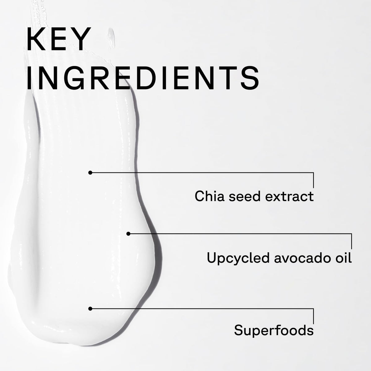 Acure chia seed ingredient close-up illustrating natural fortifying benefits