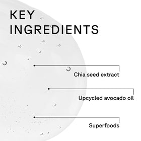 Acure Bonding Shampoo chia seed extract ingredient visual for strengthening
