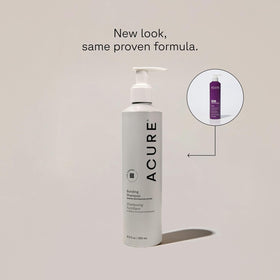 Acure Bonding Shampoo label close-up highlighting ingredients and claims