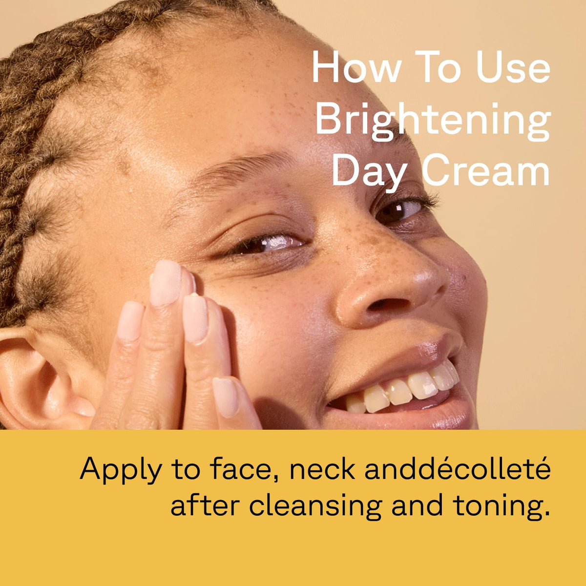 Acure cream being applied to hand demonstrating lightweight absorption