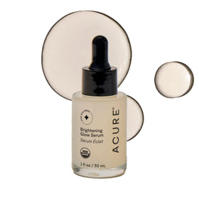 Acure front packaging showing bottle and label for brightening benefits