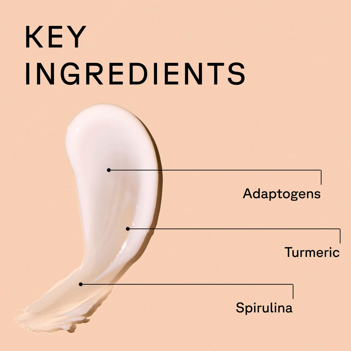 Acure cream on fingertip demonstrating easy spreadability for daily use