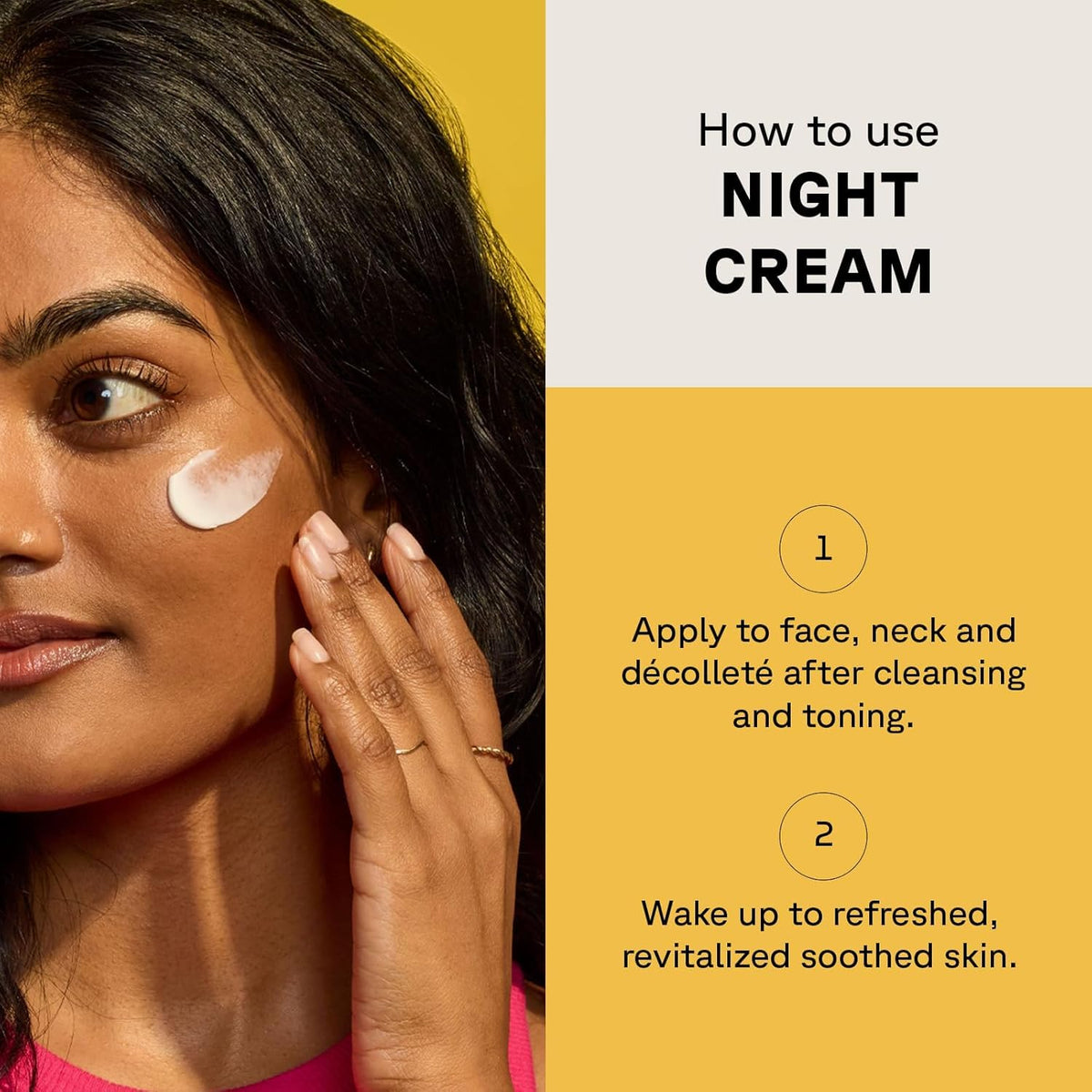 Acure cream on hand demonstrating amount and real-world product scale