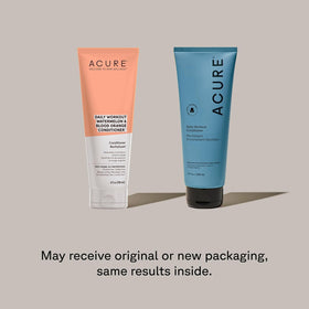Acure conditioner close-up highlighting creamy texture for smooth detangling