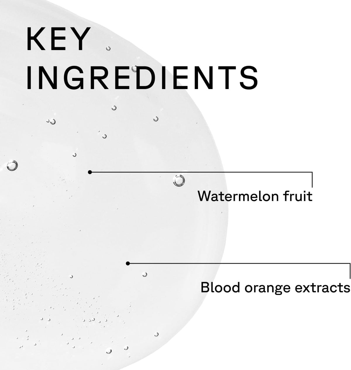Acure ingredients watermelon and blood orange emphasizing natural refreshment