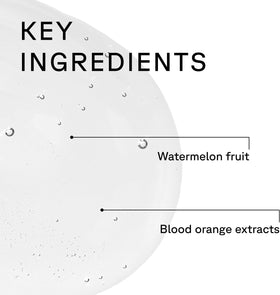 Acure ingredients watermelon and blood orange emphasizing natural refreshment