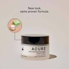 Acure texture close-up revealing creamy consistency for deep hydration