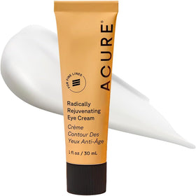 Acure eye cream front packaging showing product name and size, clear branding benefit