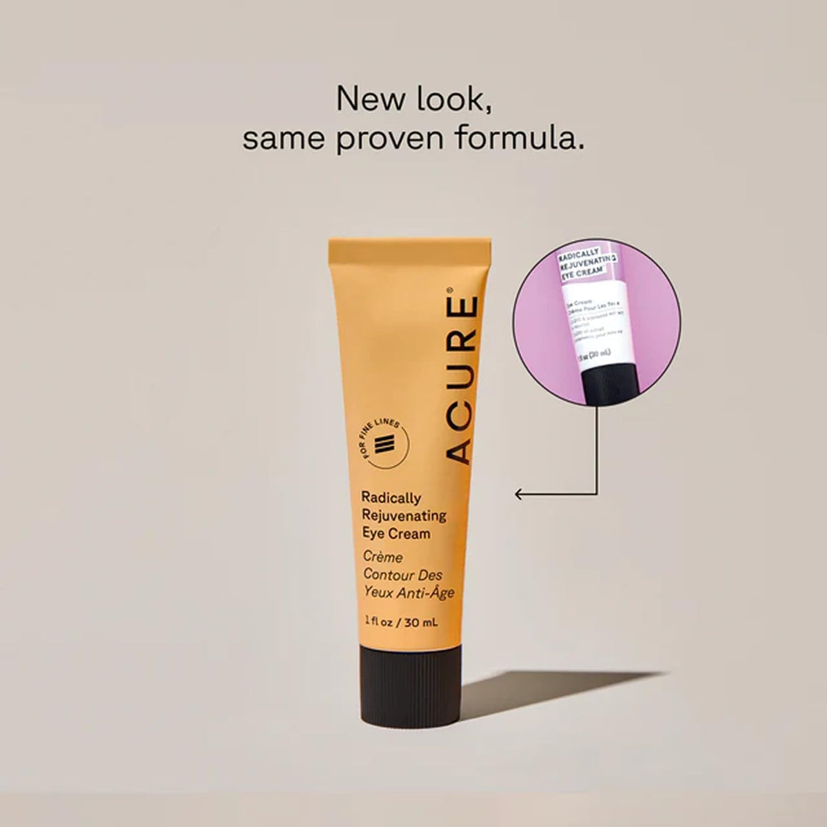 Acure eye cream open jar texture highlighting lightweight cream for quick absorption