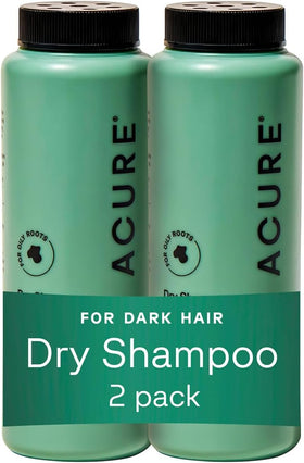 Acure front packaging showing brunette dry shampoo travel benefits