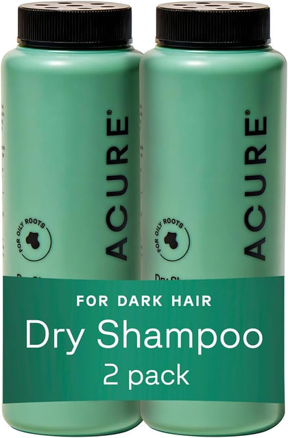 Acure front packaging showing brunette dry shampoo travel benefits