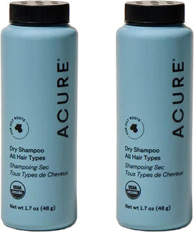 Acure front packaging showing travel-size dry shampoo and easy refresh