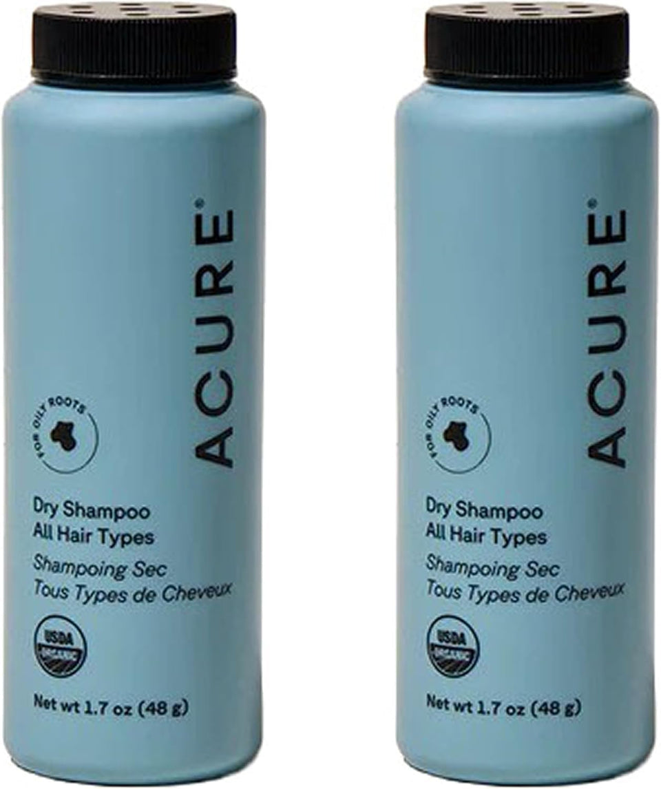 Acure front packaging showing travel-size dry shampoo and easy refresh