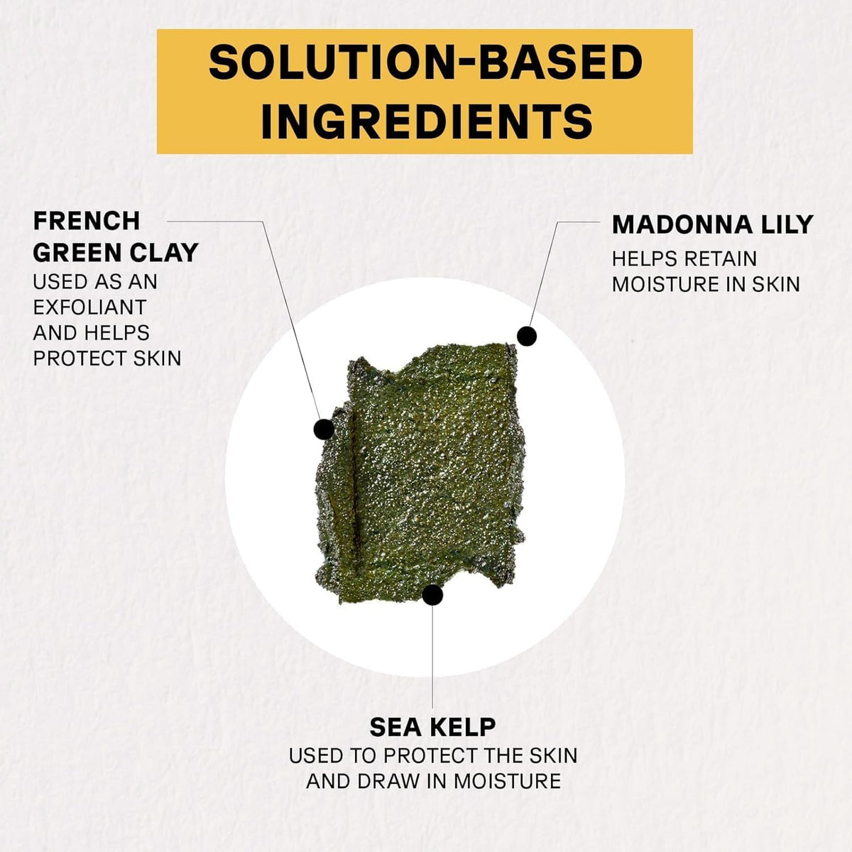 Acure sea kelp and French green clay ingredients conveying detox benefit