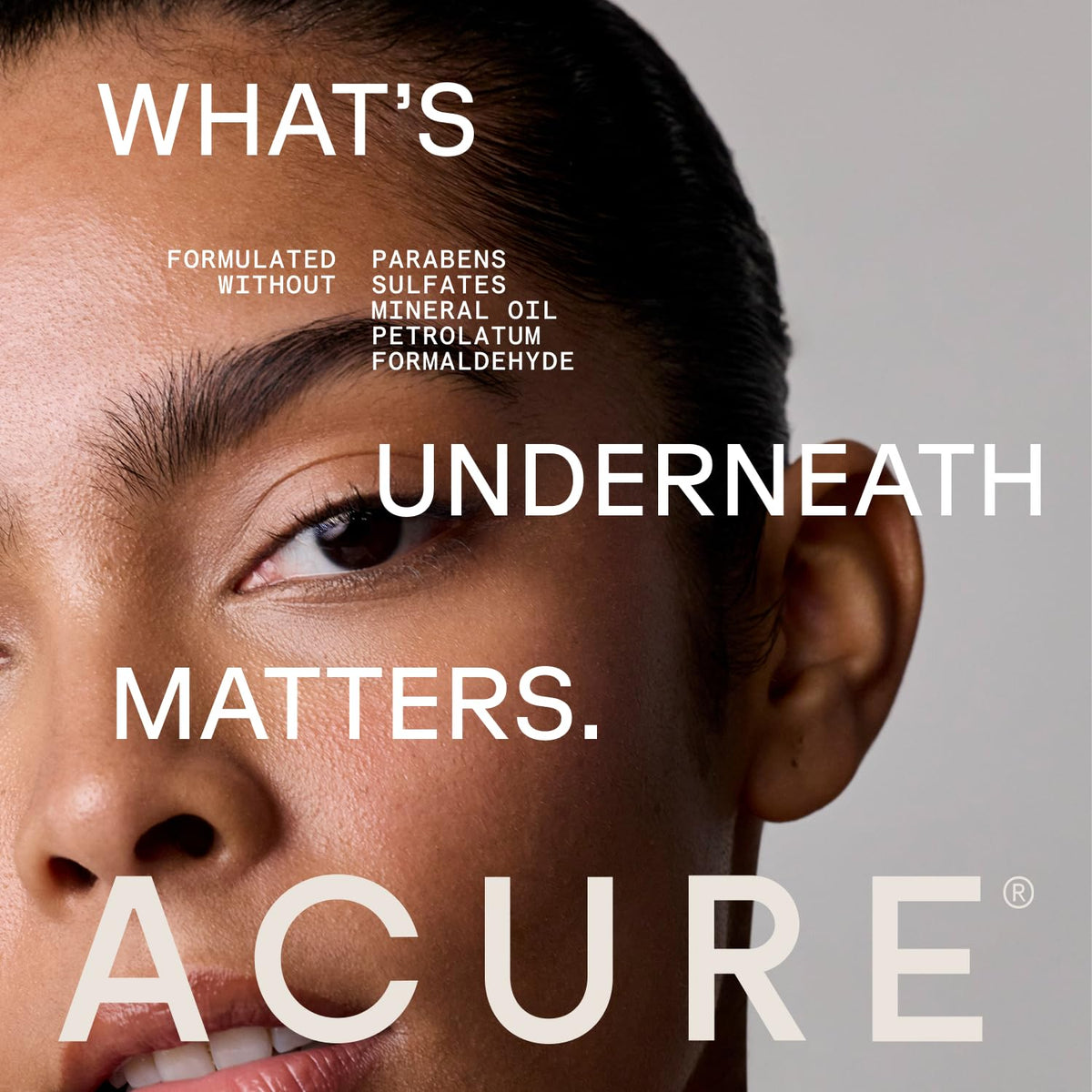Acure jar styled on bathroom shelf, implies seamless addition to skincare routine