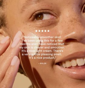 Acure night cream rich texture close-up for deep overnight hydration