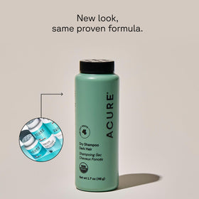 Acure close-up of powder texture highlighting oil-absorbing benefit