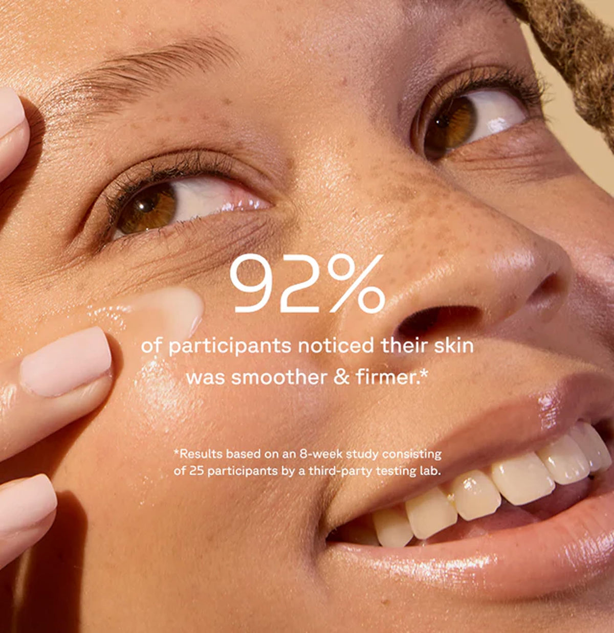 Acure resilience eye balm size comparison with coin illustrating travel-friendly size