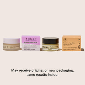 Acure resilience eye balm creamy texture close-up delivering hydration benefit